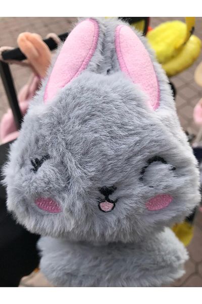GA Mark Cute Fluffy Furry Plush Rabbit Earmuff Kids Own Production
