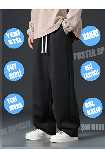 yx yustex sport Ανδρικό παντελόνι φόρμας με φαρδιά μπατζάκια, άνετο, εύκαμπτο...