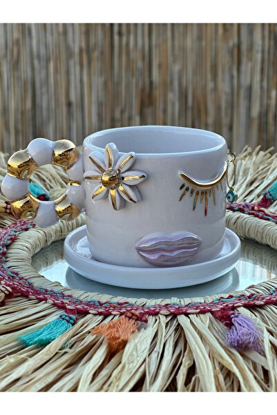 Pernotte Handmade Daisy Şafiş Turkish Coffee Cup