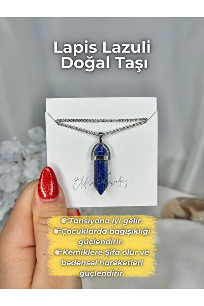 Elifsu Jewelry Lapis Lazuli Taşı Doğal Taş Kolye