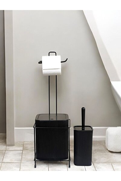 metalshop Çöp Kovalı Wc Kağıtlık Ve Tuvalet Fırça Seti