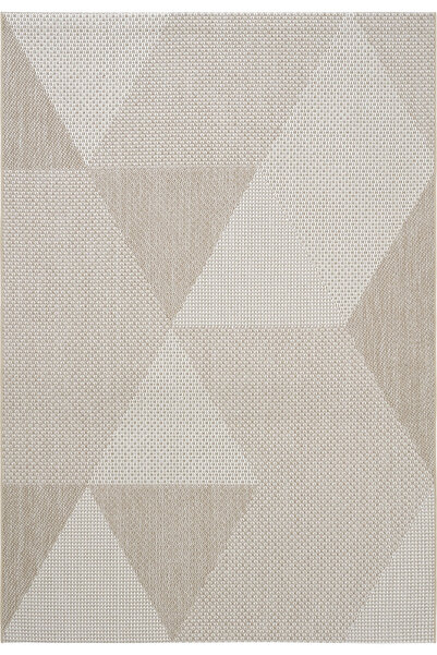 Cool Halı Grande 03 Bej Ince Halı Kilim Yıkanabilir Kaymaz Balkon Kilimi Geom...