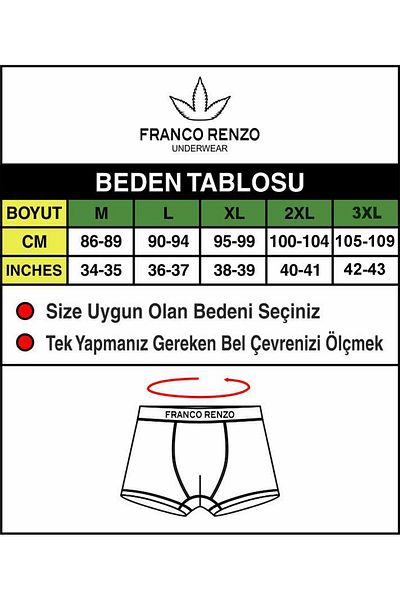 FRANCO RENZO Lycra 3 Pack Premium Box Cotton Boxer