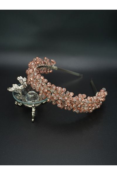 gelinmz Coroana de mireasa din cristal colorat si alb - Design elegant si elegant