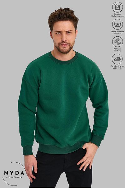 Nyda Collections Unisex μακρυμάνικο φούτερ Attack on Titan με λαιμόκοψη χωρίς κουκούλα, υπερμεγέθη φούτερ