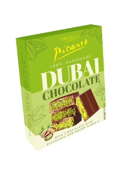 vanelli picasso PİCASSO Antep Fıstıklı Dubai Çikolata 100 GR