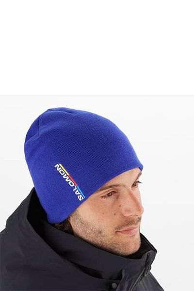 Salomon LC2142700 Графична шапка Унисекс Барета - Тъмносиня