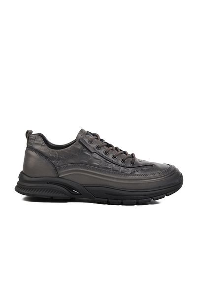 Guja Γκρι ανδρικά παπούτσια casual από γνήσιο δέρμα 24K518 M