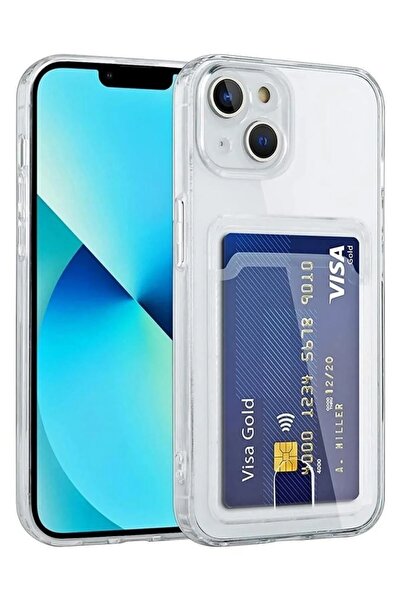 3GEN CASE حافظة من السيليكون الناعم متوافقة مع هاتف Apple Iphone 13 - Iphone 14 - Iphone 15 مع حامل بطاقات شفاف