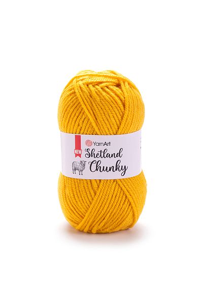 Yarnart Shetland Chunky - Πλεκτό Χέρι Νήμα Σκούρο Κίτρινο-606