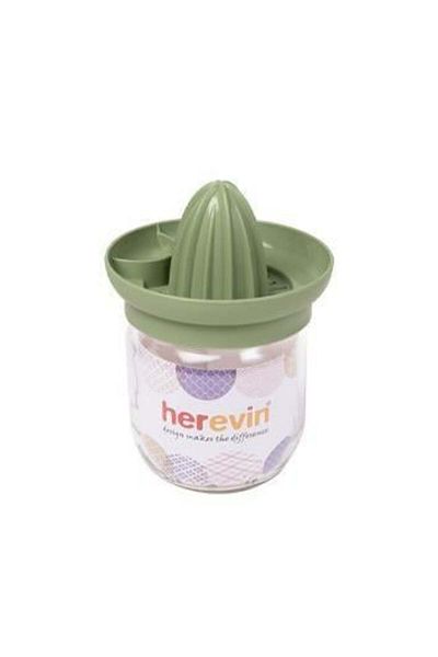 Herevin 425 Cc Lemon and Orange Juicer with Pastel Green Lid