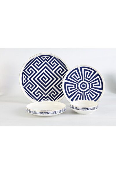 OMS 11158 - Aquamarine - 24 Parça, Modern, Çağdaş Tasarımlı 1. Sınıf Porselen...