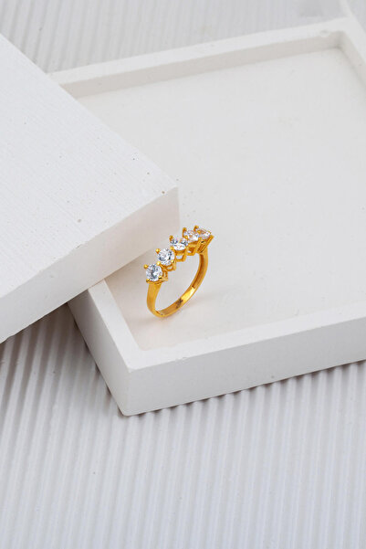 Bilezikci 5 Taş 22 Ayar Altın Yüzük