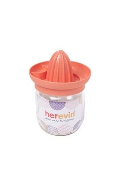 Herevin 425 Cc Salmon Lid Lemon and Orange Juicer