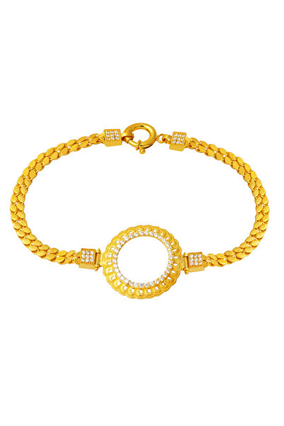 Bilezikci Modern Tasarımlı Çeyrek Çerçeve Altın Bileklik