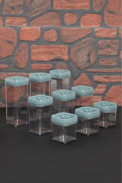 Herevin Nine-Piece Storage Container Set Nordic Blue