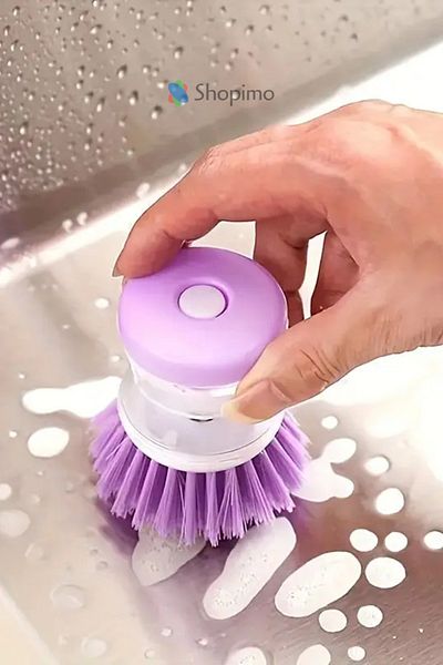 Shopimo Dishwashing Brush with Detergent Chamber - Practical Kitchen Cleaning Brush