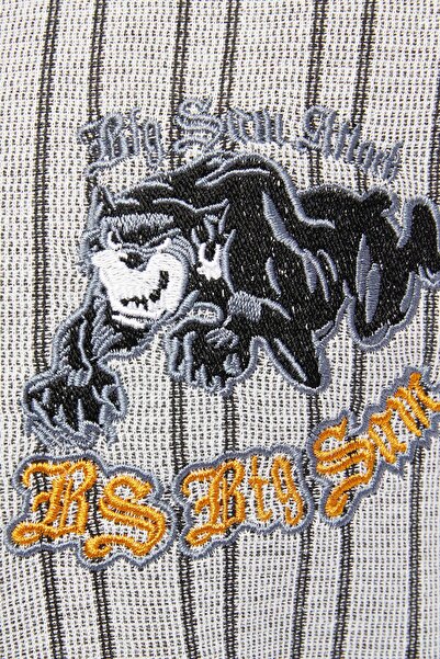 Big Sam Big Sam - 3366 Model Oversize Embroidered Rag Top T-Shirt