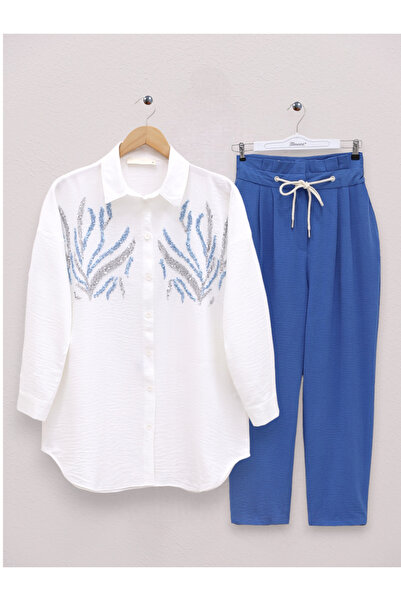 Modamorfo Dlouhá košile s flitry vepředu