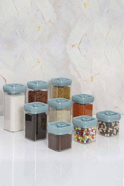 Herevin Nine-Piece Storage Container Set Nordic Blue