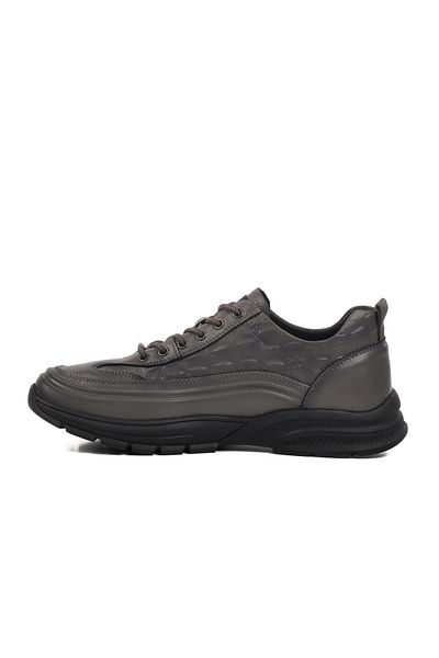 Guja Γκρι ανδρικά παπούτσια casual από γνήσιο δέρμα 24K518 M