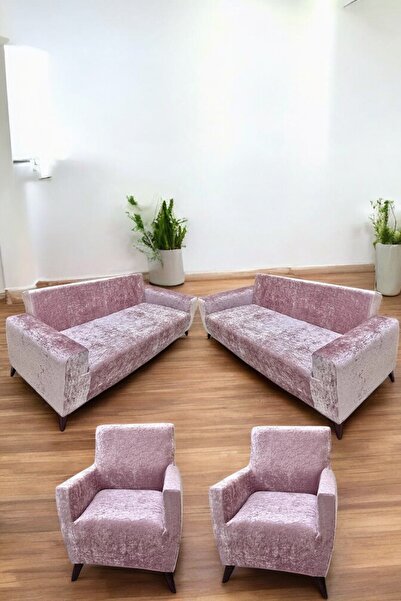 MADAME BELLA Kadife Koltuk Örtüsü Lastikli Esnek Yıkanabilir Koltuk Kılıfı 3+3+1+1 Solma Kayma Yapmaz Leke Tutmaz