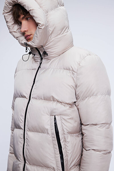 Hatemoğlu Vizon Dinamik Fit Hakim Yaka Kapüşonlu Şişme Mont