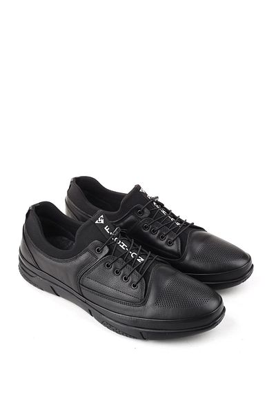 Luis Figo 4442 Large Size Genuine Leather Stretch Lacing Men's Shoes