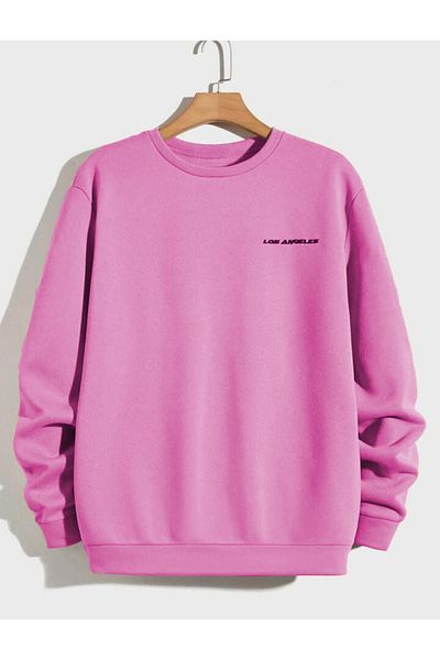 CAST COLLECTİON Φούτερ με στάμπα Unisex Grey Crew Neck Los Angeles