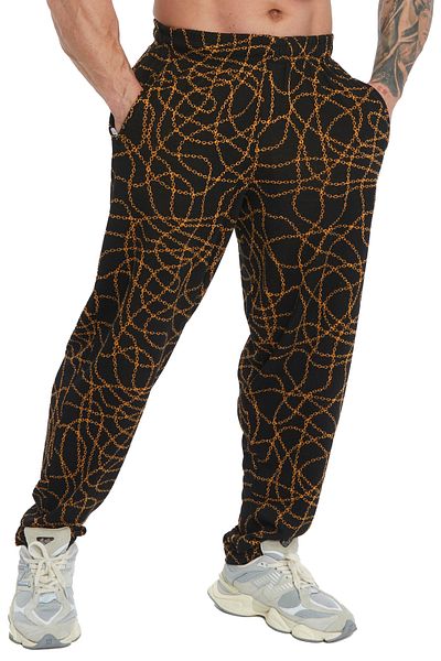 Big Sam 1211 Model Chain Patterned Body Trousers Baggy Sweatpants