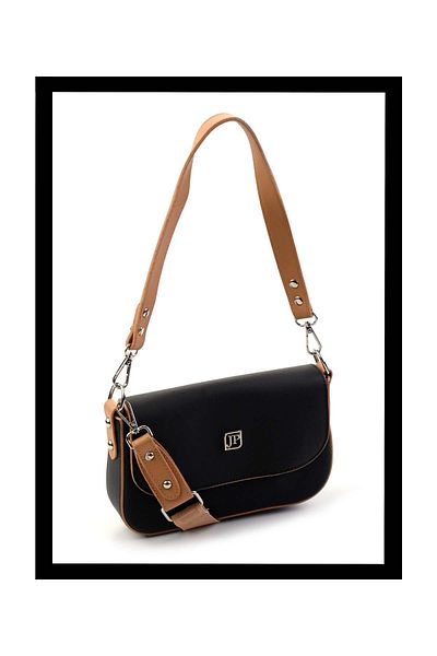 Bambi Black Tan Women's Shoulder Bag C 06068600509