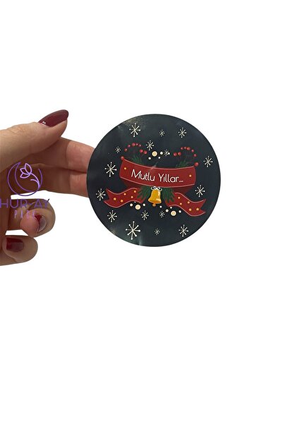 HUR-AY PACK Special Design for New Year - 9 New Year Labels, 7cm, Happy Year
