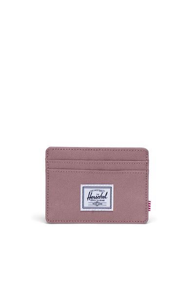 Herschel Supply Co. محفظة Herschel Charlie RFID - محفظة محمية متعددة البطاقات باللون الوردي المغبر