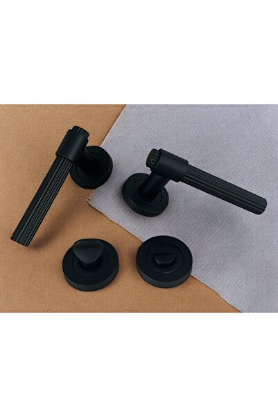 KOLDOOR Erva Handles ZK79 - Buton rotund negru mat Design elegant WC Mâner uș...