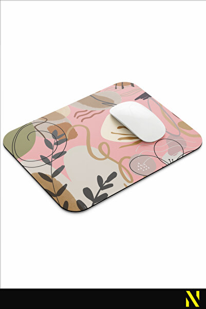 nilizma Абстрактен мотив с листа Ергономична подложка за мишка Неплъзгаща се основа Подложка за мишка за дома и офиса