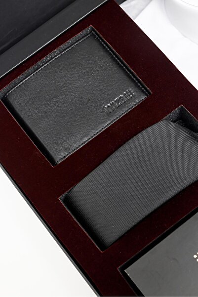 İmza Λευκό πουκάμισο 4 τμχ Slim Fit, Γραβάτα, Πορτοφόλι, Σετ αρωμάτων - Πακέτο γαμπρού, Σετ δώρου, Σετ γάμου