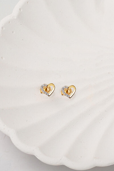 Bilezikci Kalpli Minimal 14 Ayar Altın Küpe