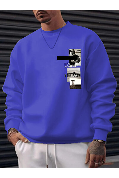 CAST COLLECTİON Hanorac alb New Moment The Post cu imprimeu Crewneck pentru bărbați