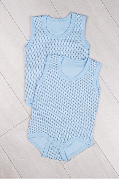 %100 Organik Pamuk Bebek Atlet Body Zıbın Çıtçıtlı Badi 2'li Set
