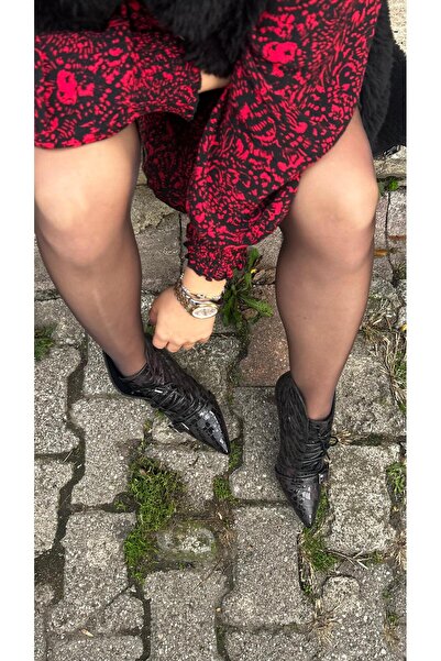 by emine eren emotion shoes Estela Deri Topuklu Bot