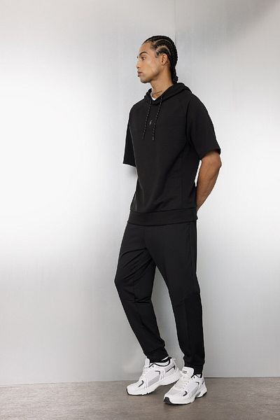 DeFacto Fit Standard Fit Kapuzenpullover Sportler Kurzarm Skuba Diver Stoff T-Shirt C9496ax24au