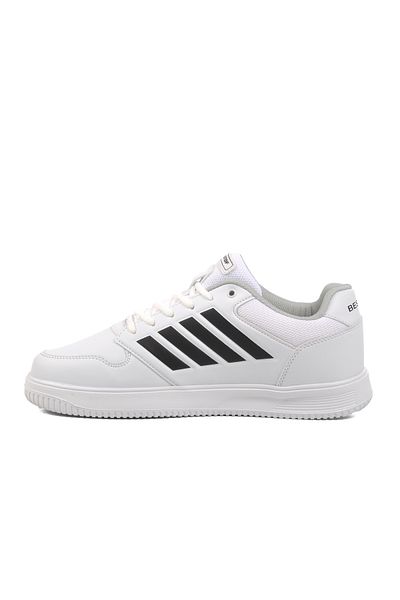 AYAKMOD Λευκό-Μαύρο Lace-Up Ανδρικά Αθλητικά Παπούτσια 074 M