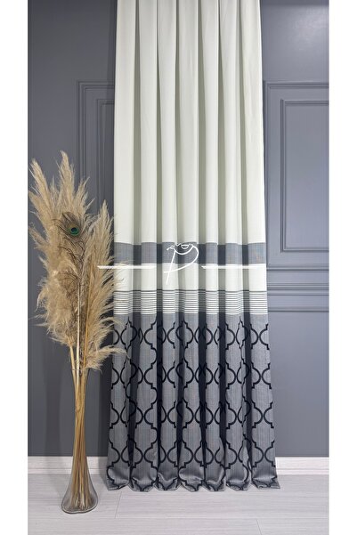 rendecioğlutekstil Gri Renk Gofrelli Fon Perde , Panel Fon , Sık Pile , 70 x ...