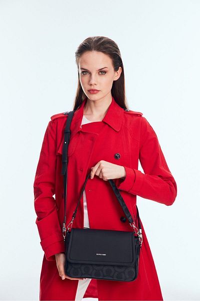 U.S. Polo Assn. Us24605 Geantă de umăr pentru femei model neagră