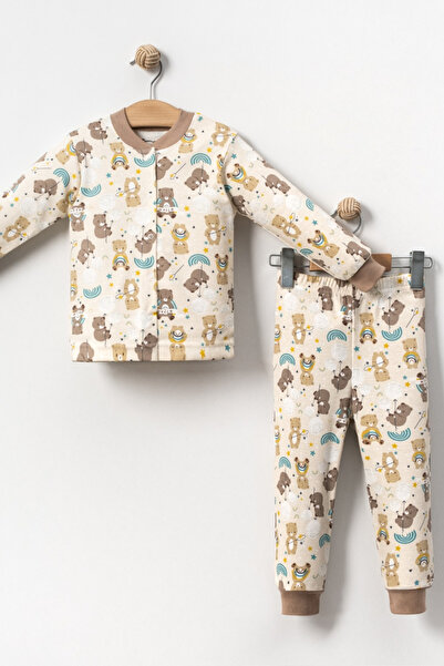 Cantoy Erkek Çocuk  Baskılı Pamuklu 2'li Pijama Takımı