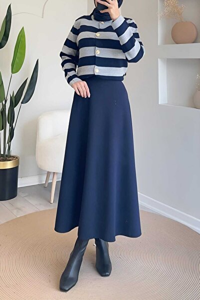 MODAALFABE Puff scuba Fusta evazată