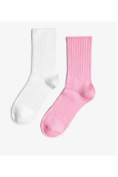 ZvM Женски 2-парен комплект розови ароматни чорапи за сън