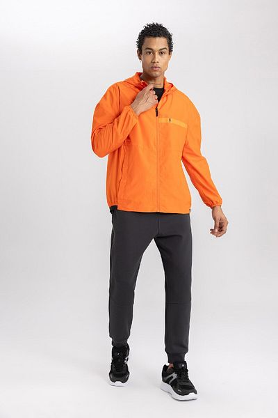 DeFacto Wasserdichte Slim-Fit-Jacke mit Kapuze und Reißverschlusstasche – B2190ax24sp