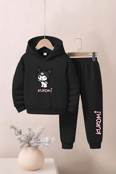 Lazy Koala Kuromi Printed Unisex Bottom-Top Kids Tracksuit Set