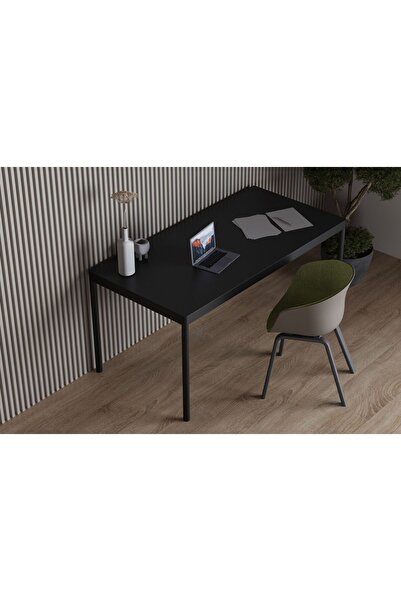 Çağın Ofis Mobilyaları Less Tekli Çalışma Masası 200 Cm (SİYAH)